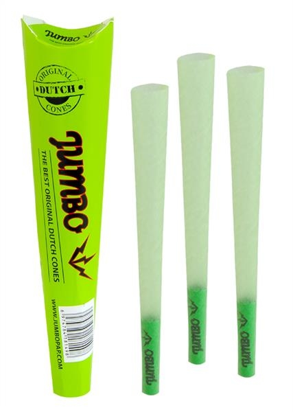 JUMBO Original Dutch GREEN KING SIZE Pre-Rolled Papercones 3er Pack 32er Display